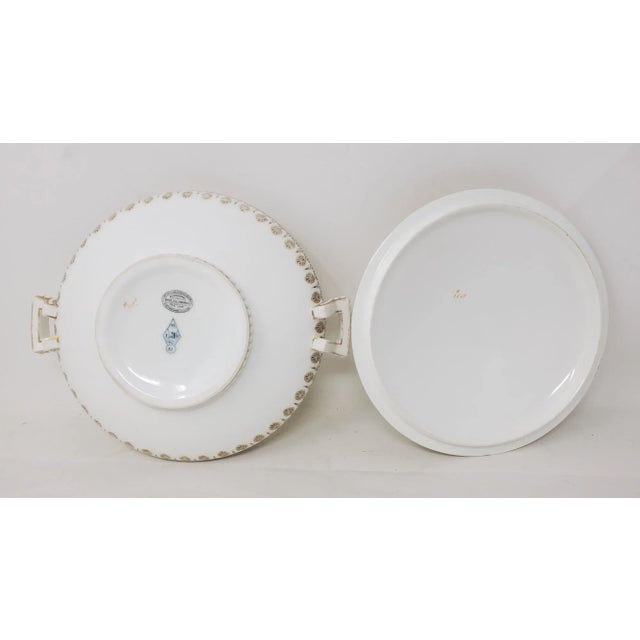 Antique Royal Cauldon Staffordshire England H1640 Round Covered Vegetable Bowl with Lid For Sale - Image 9 of 10