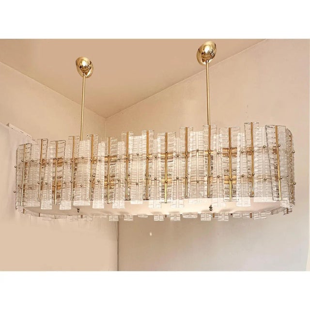 Italian Tropical Gold Murano Glass Chandelier by Simoeng For Sale - Image 9 of 11