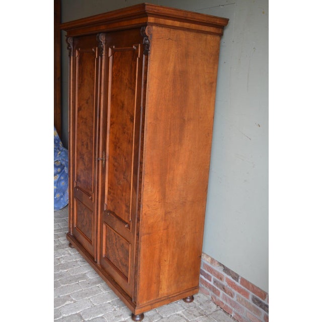 Brown 19th Century German Walnut Cupboard For Sale - Image 8 of 9