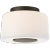 Barbara Barry for Visual Comfort Signature Acme Small Flush Mount in Bronze with White Glass For Sale