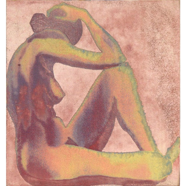 Nude figurative by Patricia A. Pearce (American, b. 1948). Initialed "PP" on verso with the artist's name. Presented in a...