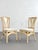 Square Rattan and Stone Marquetry Dining Table and Chairs, 1970s, Set of 3 For Sale - Image 6 of 13