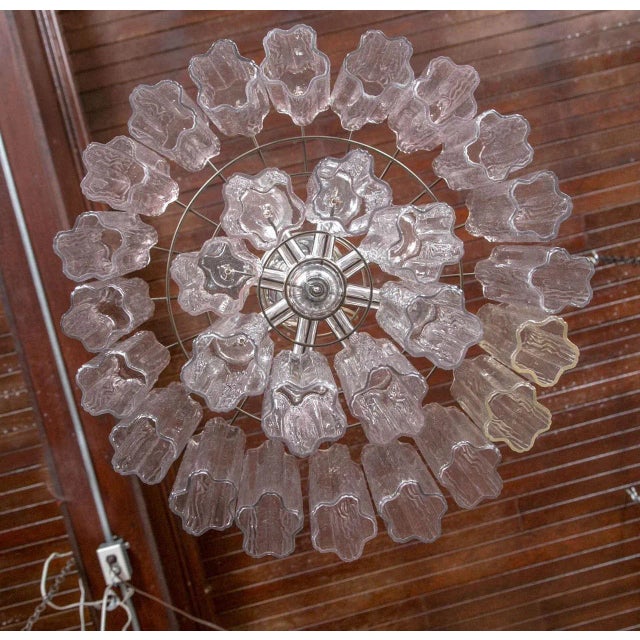 1960s Murano Glass Tronchi Chandelier by Venini For Sale In New York - Image 6 of 9