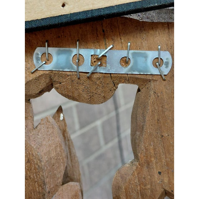 Framed Carved Wood Relief Panel of a Man and a Kinnari For Sale - Image 9 of 14