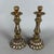 Antique Candlesticks in Gilded Wood, Brass, Mirrored Glass, Set of 2 For Sale - Image 5 of 11