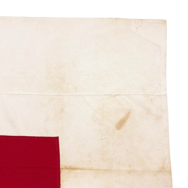 Large Vintage Cotton Sewn Red Cross Flag Chairish