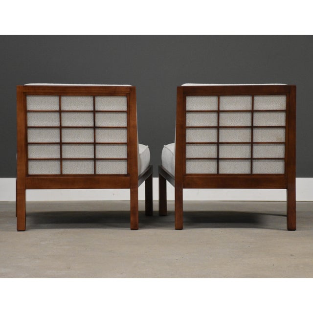 Wood 1970s Michael Taylor for Baker Slipper Lounge Chairs - A Pair For Sale - Image 7 of 9