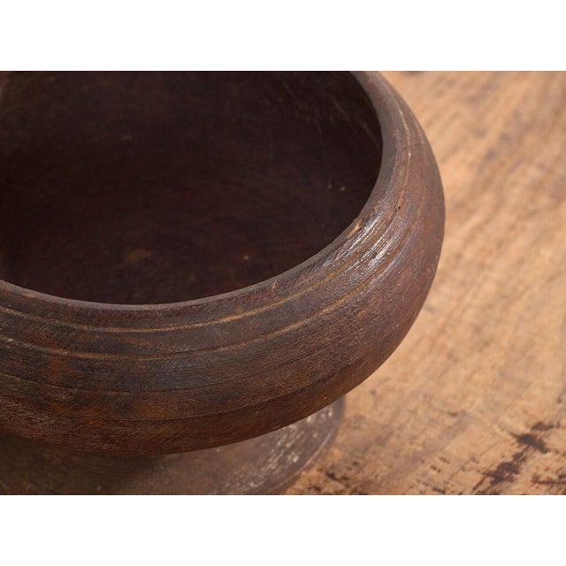 Small Antique Wooden Bowl For Sale - Image 4 of 6
