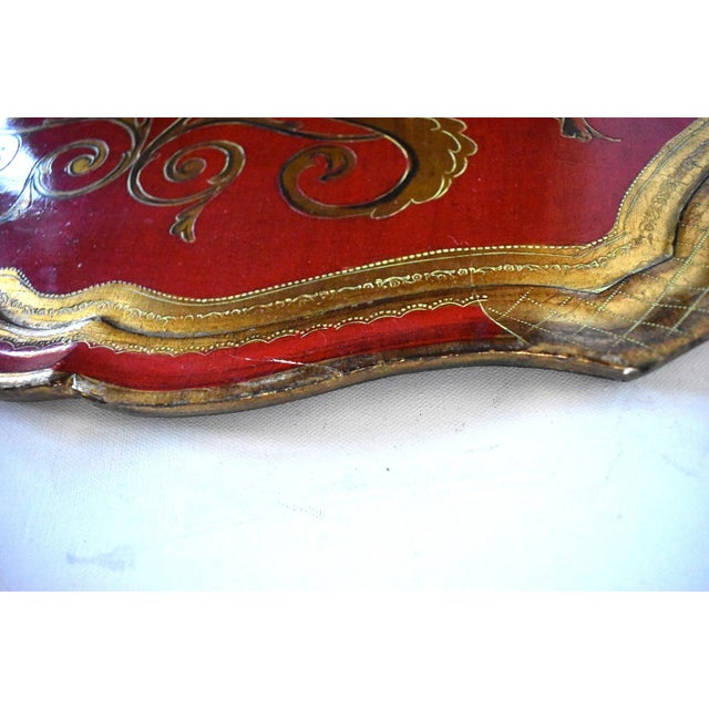 Mid-Century Extra Large Florentine Tray With Seahorses For Sale - Image 10 of 11