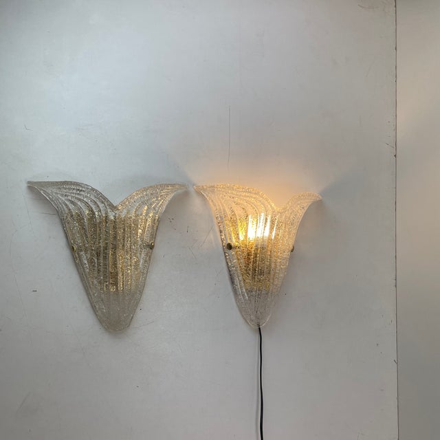 Murano Graniglia Wall Lamps by Italamp, Italy, 1980s, Set of 2 For Sale - Image 4 of 16