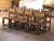 Late 19th Century 19th Century English Jacobean Oak Dining Chairs With Leather, Set of 8 For Sale - Image 5 of 12