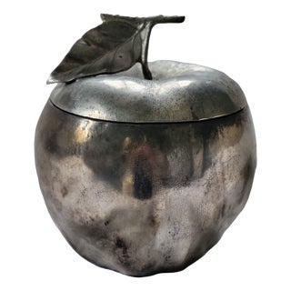 Vintage Italian Silver-Plated Pewter Apple Ice Bucket by Mauro Manetti, 1960s For Sale
