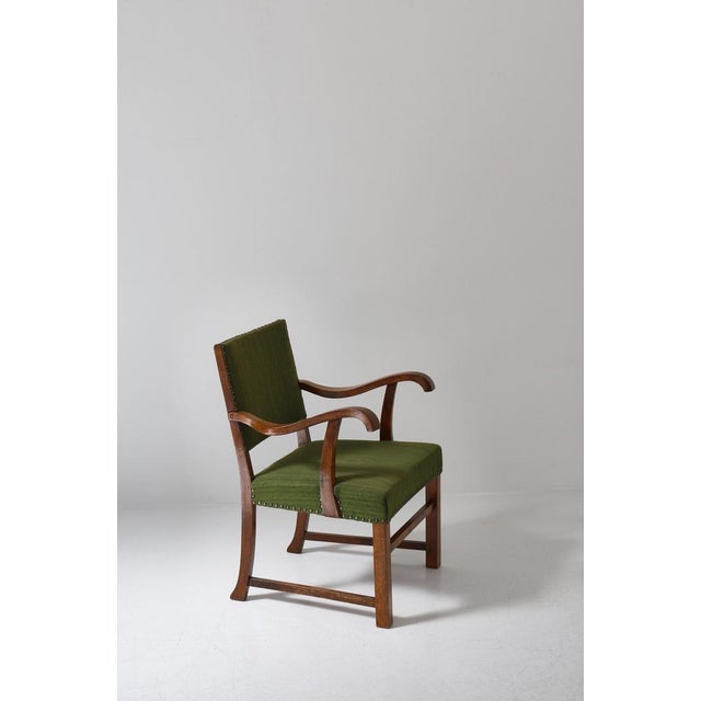 Danish Modern Armchair in Oak by Cabinetmaker S. Thrane, Denmark, 1940s For Sale - Image 13 of 18