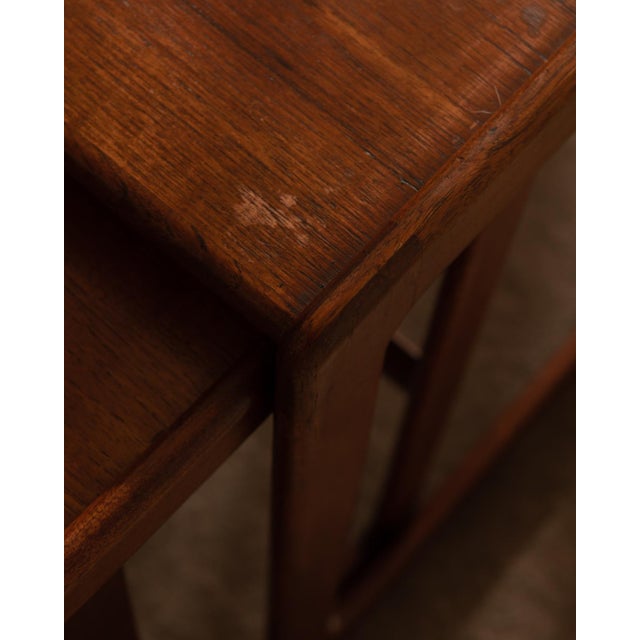 Teak Nesting Tables by Arne Hovmand-Olsen for Mogens Kold, 1960s, Set of 3 For Sale - Image 16 of 18