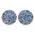 Vintage Takahashi Ironstone Blue Floral Side Plates, a Pair For Sale
