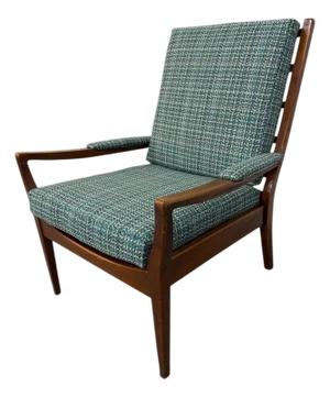 Mid-Century Danish Modern Teak Ladder Back Arm Chair - Restored!