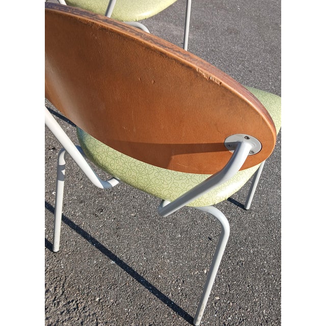 Mid-Century Modern Vintage Mid-Century Modern Aluminum Chrome and Vinyl Dining Chairs, Shelby Williams Style, Set of 3 For Sale - Image 3 of 14