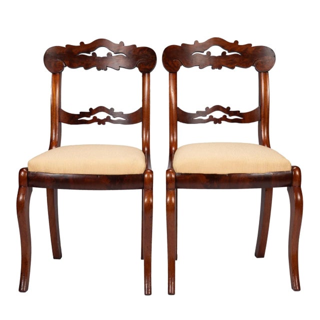American Pair of Boston Slip Seat Mahogany Side Chairs, 1830-45 For Sale - Image 3 of 12