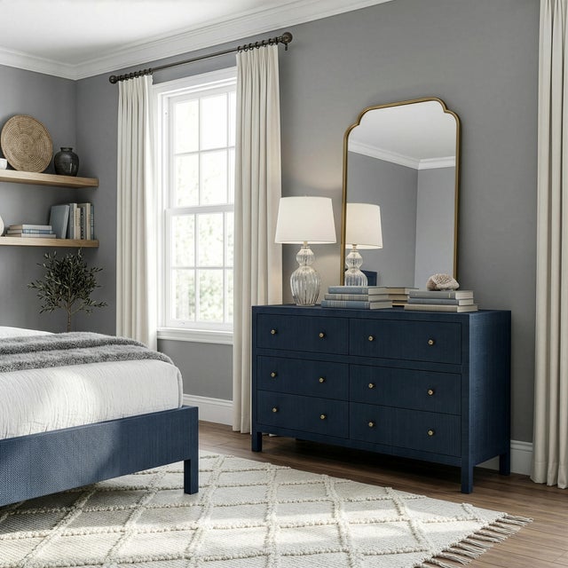 The Butler Specialty Company Nora Dresser brings effortless coastal sophistication to any space with its striking raffia...