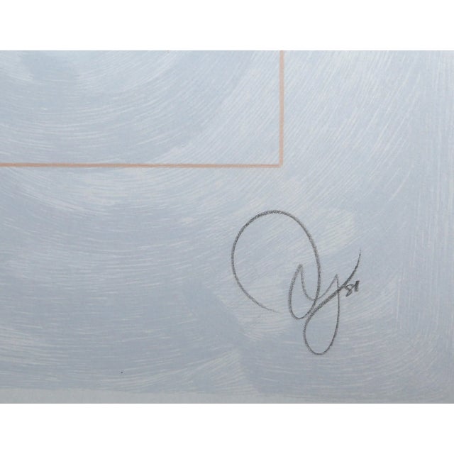 Abstract Nimbus Gray Blue, Signed Abstract Screenprint by Jack Youngerman For Sale - Image 3 of 4