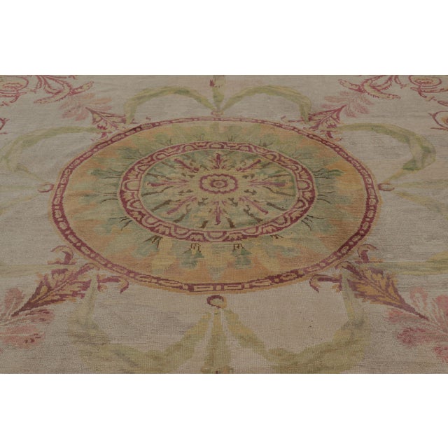 Rug & Kilim Antique French Aubusson Wool Rug With Medallion by Rug & Kilim, 1890-1899 For Sale - Image 4 of 11