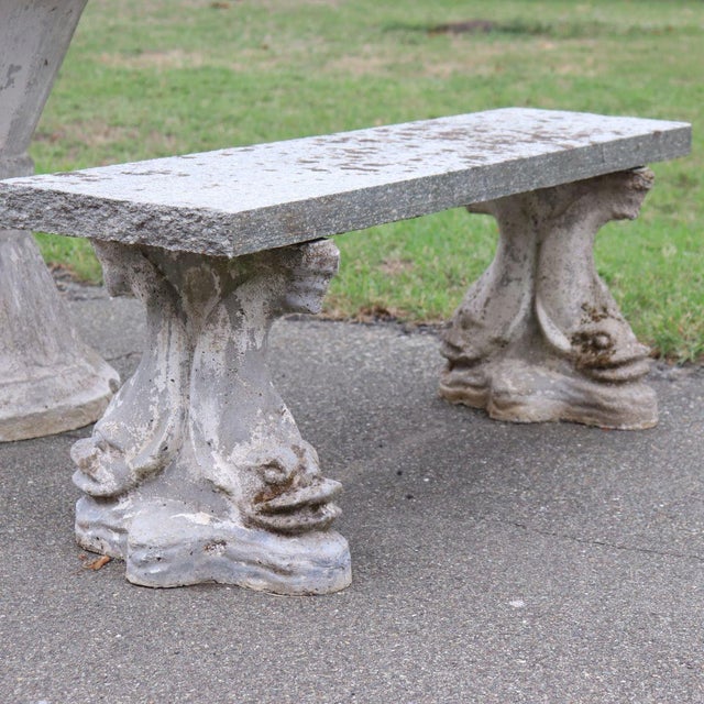 Garden Set with Table and Two Benches, Set of 3 For Sale - Image 6 of 13