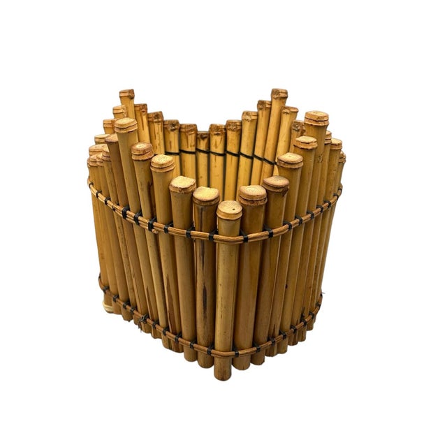 Mid-Century Modern Vintage Mid-Century Modern Bamboo Planter For Sale - Image 3 of 9