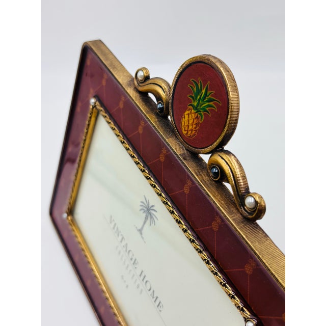 1990s Pineapple Motif Picture Frame - 4x6 For Sale - Image 4 of 4