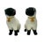 Dog Figurine Pair Italian Porcelain Pug Statues Vintage Decor For Sale - Image 4 of 8