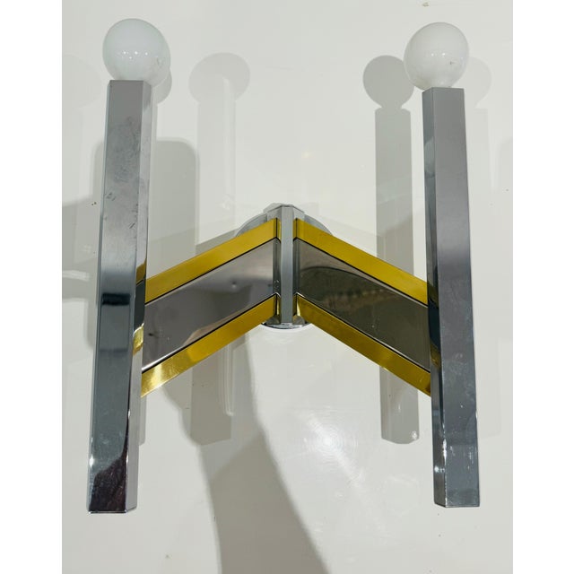 Set of Sciolari 1960 Space Age Italian Mid Century Wall Lamps For Sale In New York - Image 6 of 12