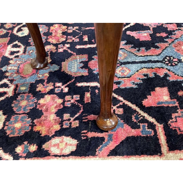 Wood Chippendale English Dressing Stool in Beech Wood, 1950s For Sale - Image 7 of 8