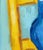 Contemporary Blue Parrot on Yellow Chair Oil Painting Original Art For Sale - Image 3 of 7