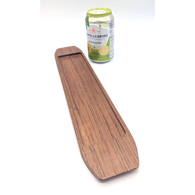 Wood 1960s Danish Teak Wood Vide Poche Tray For Sale - Image 7 of 10