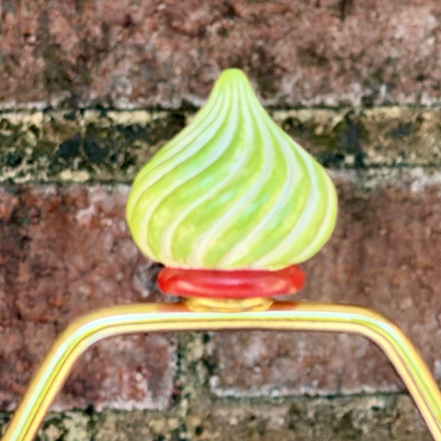 2005 Whimsical Ceramic Swirl Table Lamps, Styled After MacKenzie-Childs - A Pair For Sale - Image 10 of 16