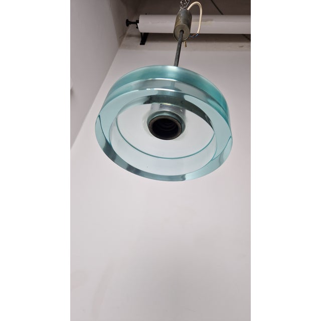 Flavio Poli Vintage Blue Glass Pendant Light by Flavio Poli for Seguso For Sale - Image 4 of 8