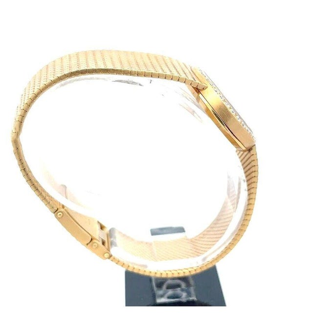 Gold Rolex Cellini Ladies Watch Vintage Diamond Bezel 18k Yellow Gold For Sale - Image 8 of 8