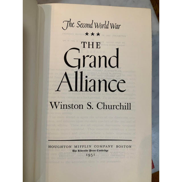 Red Winston Churchill the Second World War – Full 6 Volume Book Set, Houghton Mifflin - 1948-1953 a Must Have for World War II Buffs & Collectors! For Sale - Image 8 of 11