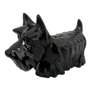 Vintage Black Scottie Dog Piggy Bank For Sale