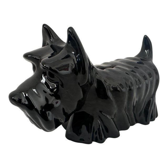 Vintage Black Scottie Dog Piggy Bank For Sale