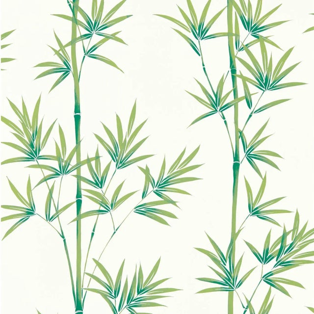 Harlequin Isabella Wallpaper in Porcelain/Bamboo - a Sample For Sale