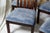 Set of 4 Oak Arched Dining Chairs With Blue Velvet Upholstered Seats For Sale - Image 15 of 16
