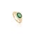 18k Gold Chunky 1.91Carat Natural Emerald Bezel Signet Ring Size 8 For Sale - Image 4 of 16