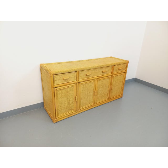 Vintage Woven Rattan Sideboard, 1970s For Sale - Image 14 of 18