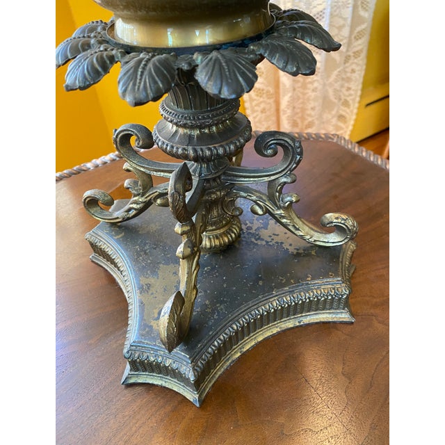 1950s 1950's Vintage Carl Falkenstein Hollywood Regency Tall Table Lamp With Jeweled Crystal For Sale - Image 5 of 18