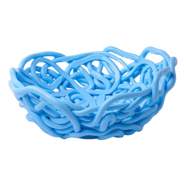 Tutti Frutti II Special Basket in Light Blue by Gaetano Pesce for Fish Design For Sale
