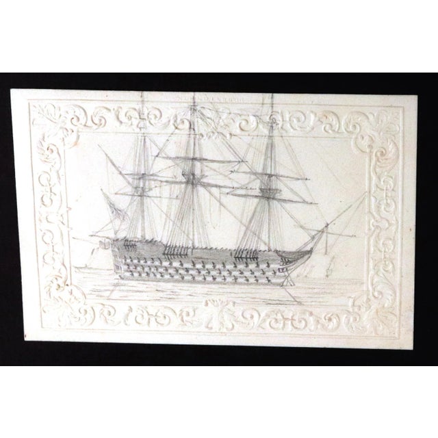 English George Bryant Campion Royal Navy Ship Pencil Drawings, Framed Set of 4, C. 1830 For Sale - Image 3 of 7