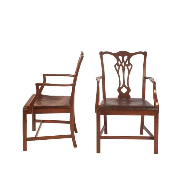 Set of 8 Chippendale Style Dining Chairs England C.1900 For Sale - Image 10 of 11