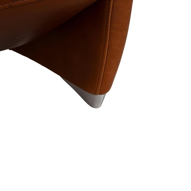 Animal Skin Brown Leather Armchair from Jori For Sale - Image 7 of 17