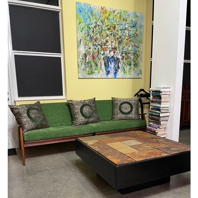 1960s Mid Century Modern Walnut Sectional Sofa by Tell City Chair Company For Sale - Image 9 of 13