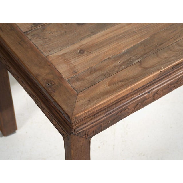 Brown Antique Bench Table in Pine, 1900s For Sale - Image 8 of 12